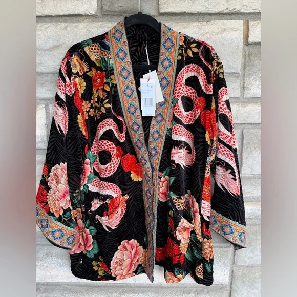 JOHNNY WAS MERHAWI KIMONO Small $598 Amazing !!!! Oversized - Picture 1 of 8